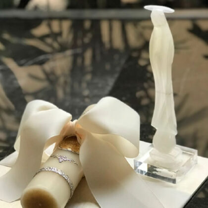 Cirio San Benito con Virgen en base