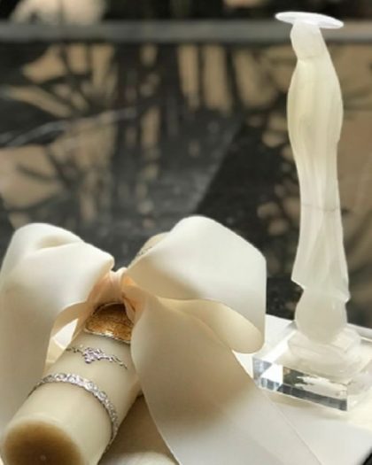 Cirio San Benito con Virgen en base