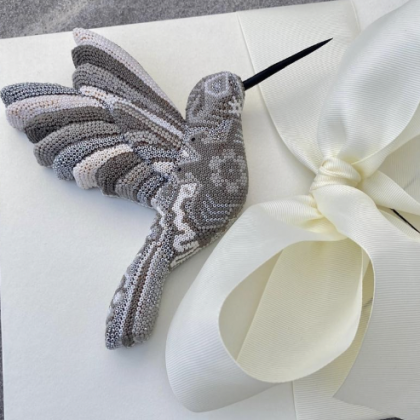 Colibrí con Arte Huichol diferentes coloridos