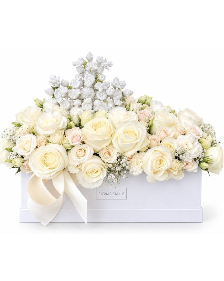 Caja de flor con cruz 3D